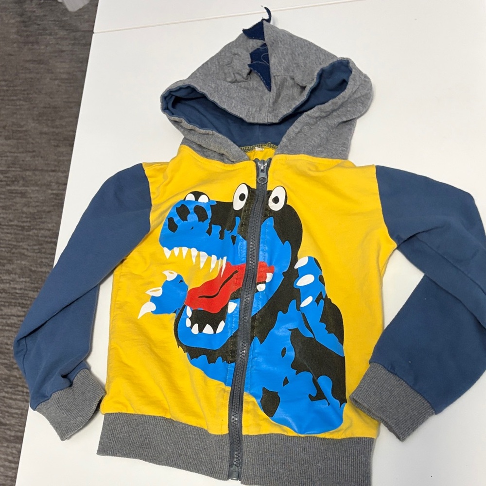 LitBud Toddler Boys Jacket Cartoon Dinosaur Animal Zipper